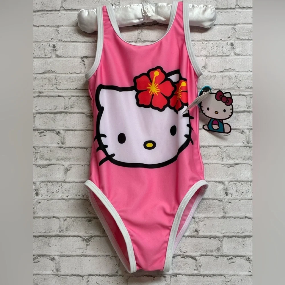 Hello Kitty Swimsuit Size 4/5 XS One Piece NEW WITH TAGS